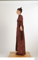  Photos Woman in Historical Dress 22 16th century Historical clothing Red dress a poses whole body 0003.jpg